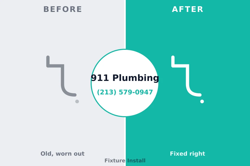 Before and after: plumbing repair Harlan, IA